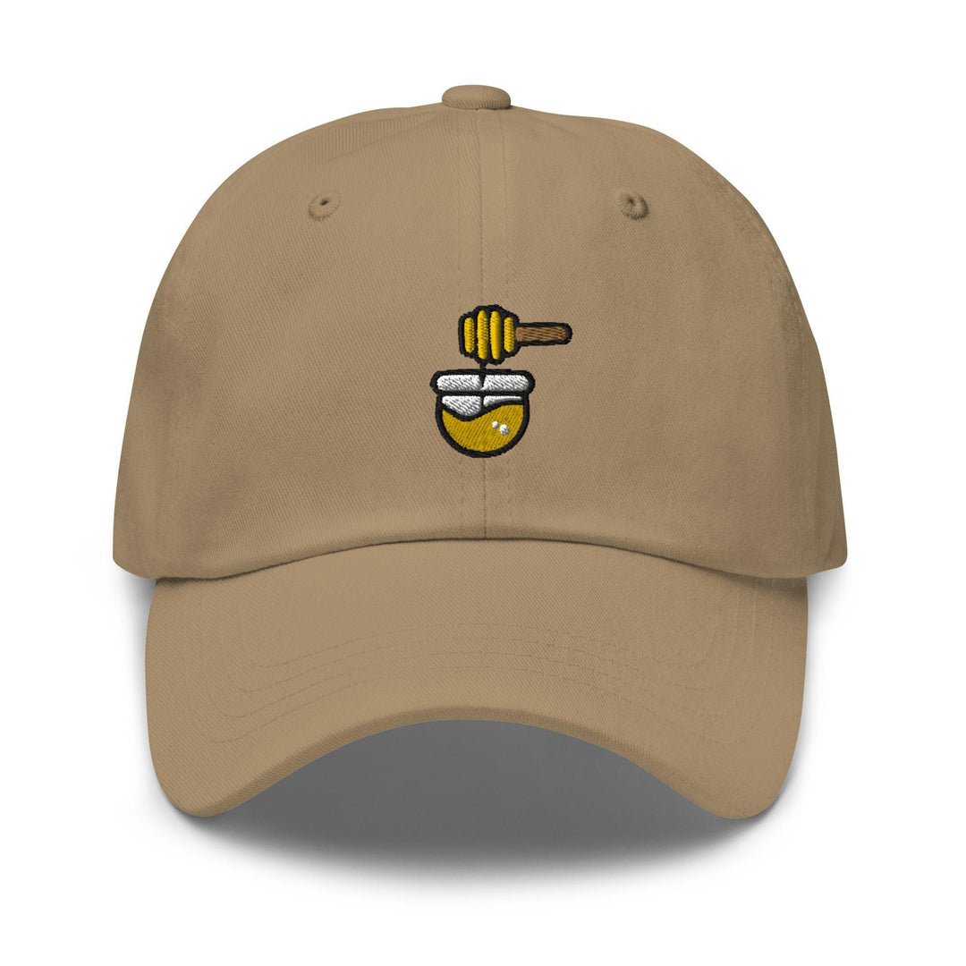 a baseball cap with a bee on it