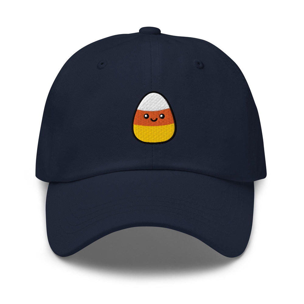 a baseball cap with an image of an egg on it