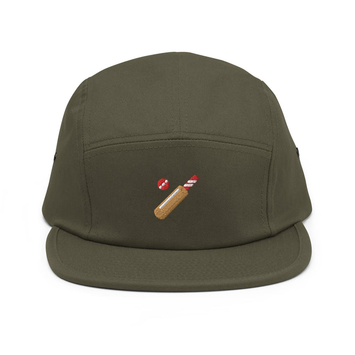 Cricket Bat and Ball 5 Panel Camper Cap