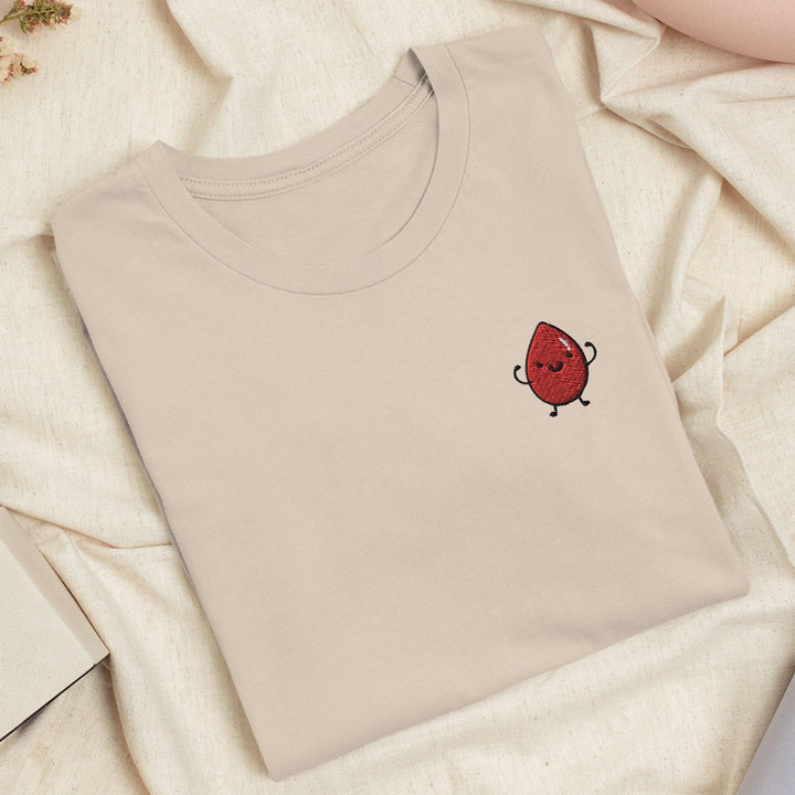 Blood Donor Blood Drop Embroidered T-shirt
