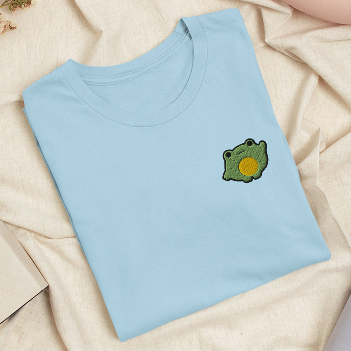 Chonky Cartoon Frog Embroidered T-shirt