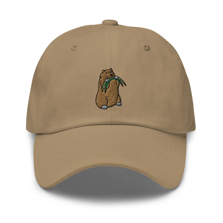Marmot Munching Grass Dad Cap
