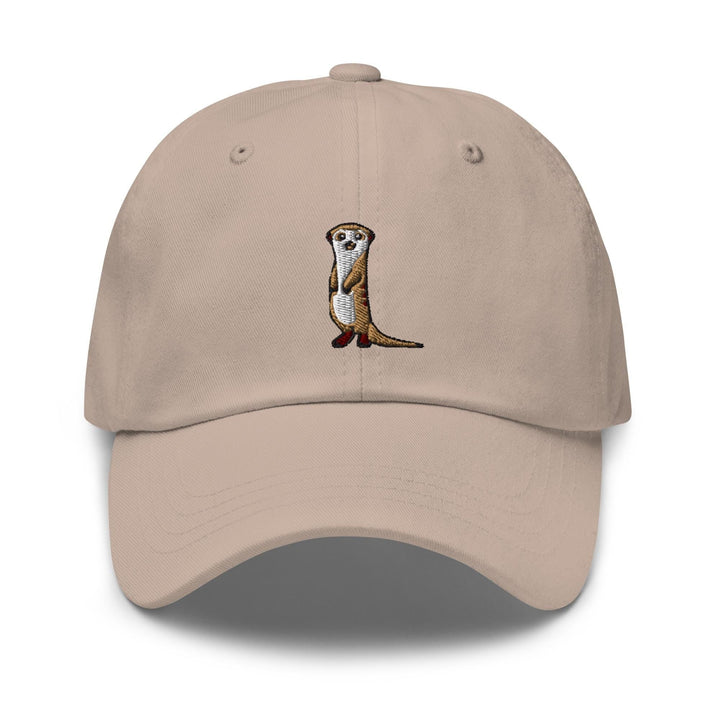 a baseball cap with a dog on it