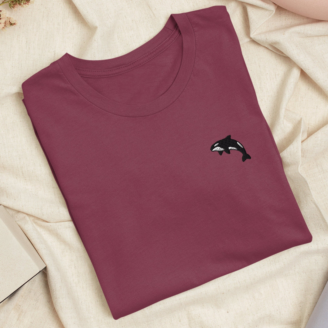 Orca Killer Whale Embroidered T-shirt