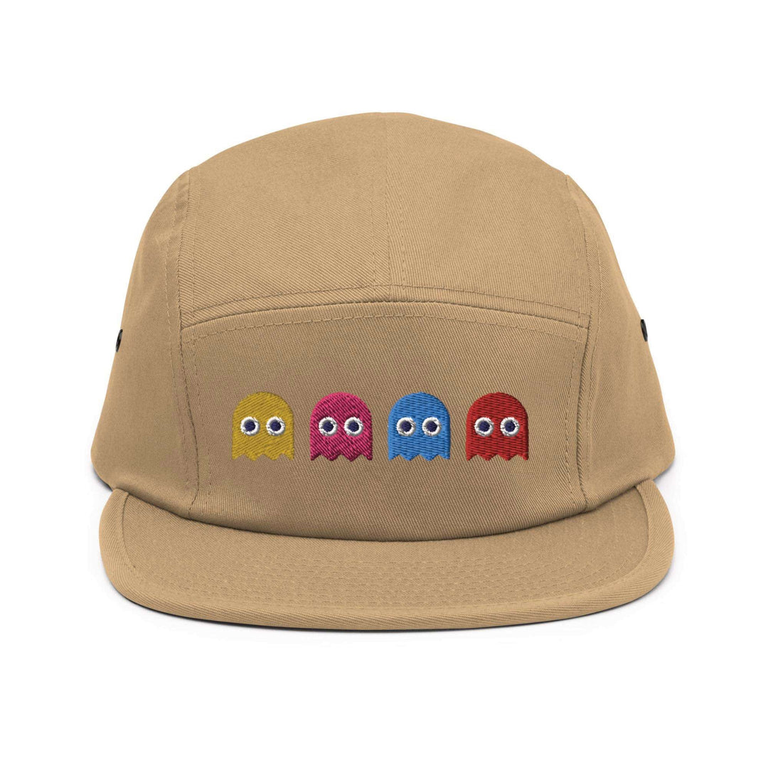 Colorful Retro Arcade Game Ghost 5 Panel Camper Cap