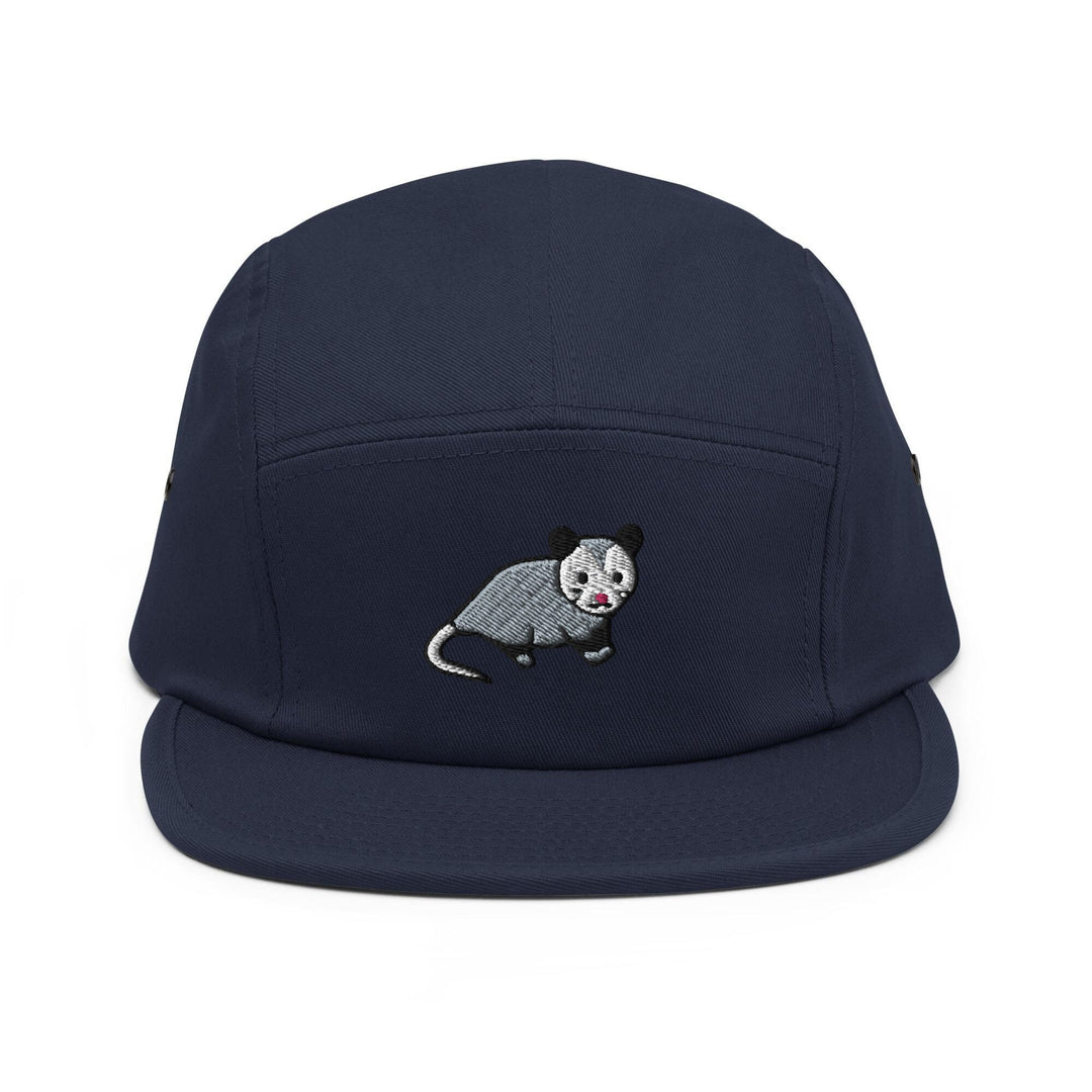 a hat with a rat embroidered on it