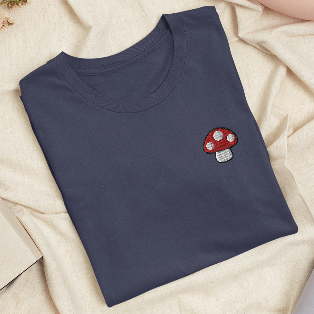 Toadstool Red Mushroom Embroidered T-shirt