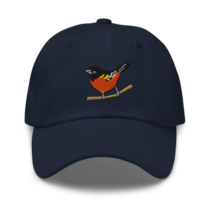 a baseball cap with a bird on it