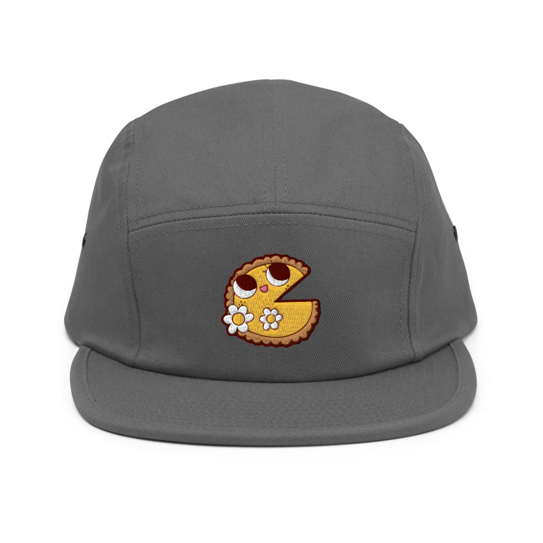 a grey hat with a cartoon character on it
