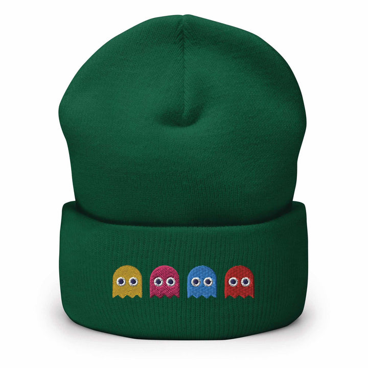 Colorful Retro Arcade Game Ghost Beanie