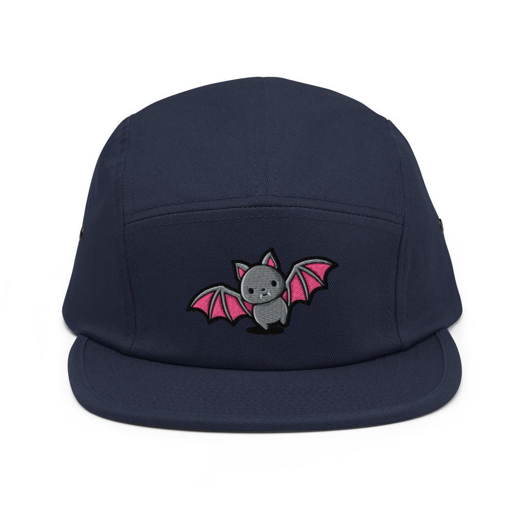 a baseball cap with a bat embroidered on it