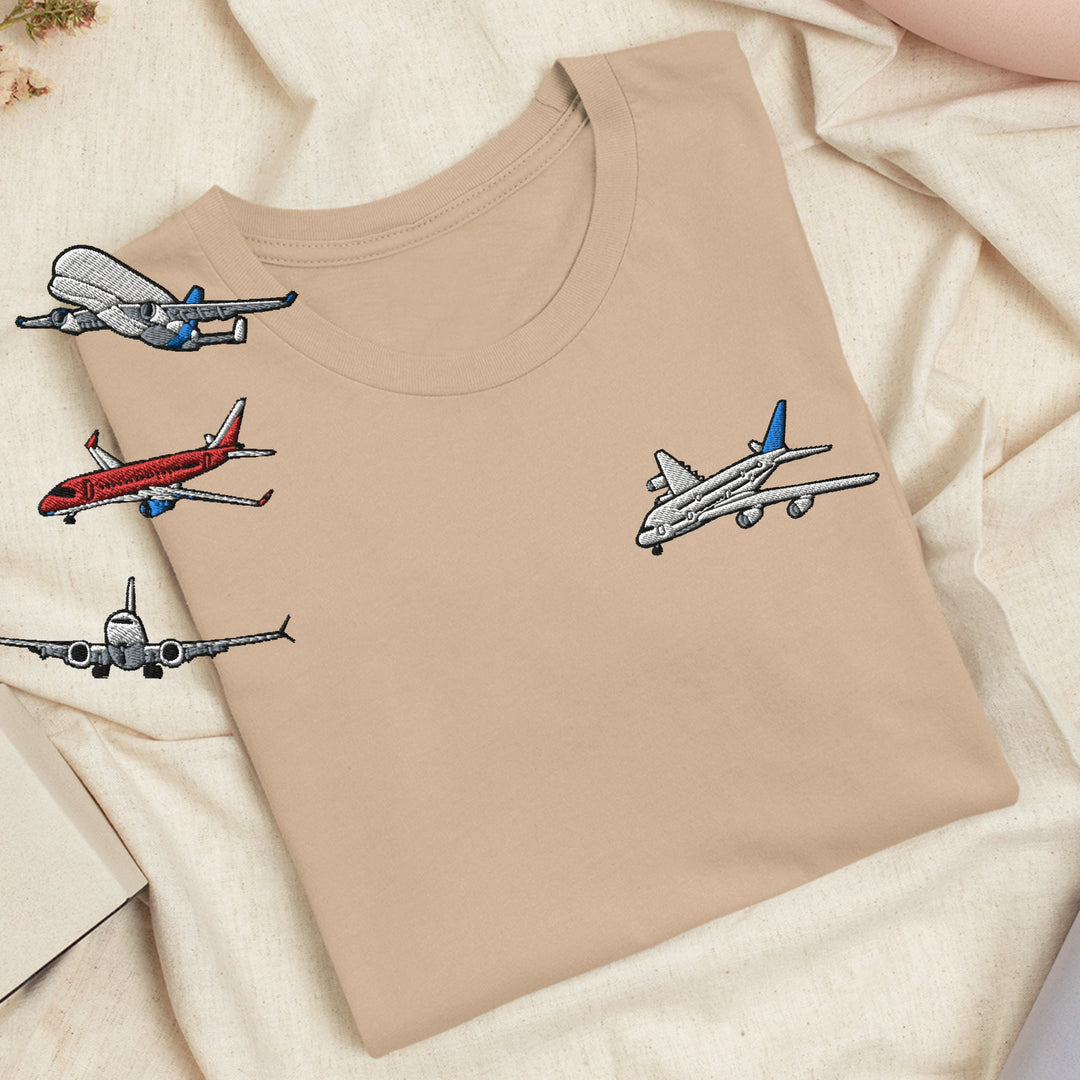 a t - shirt with a picture of airplanes on it