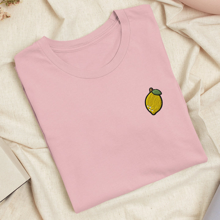 Yellow Lemon Embroidered T-shirt