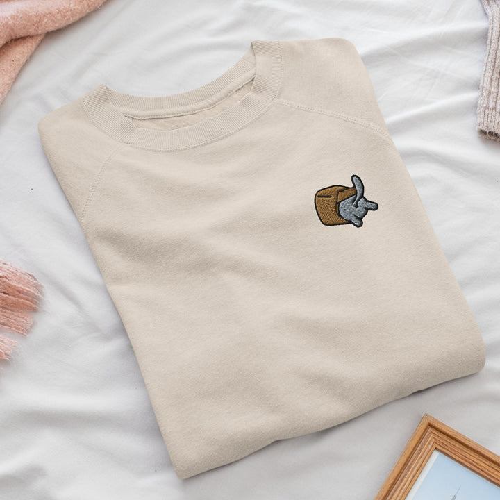 Curious Cat in Bag Sweatshirt