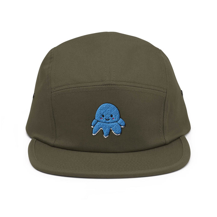 Smiling Plush Octopus 5 Panel Camper Cap