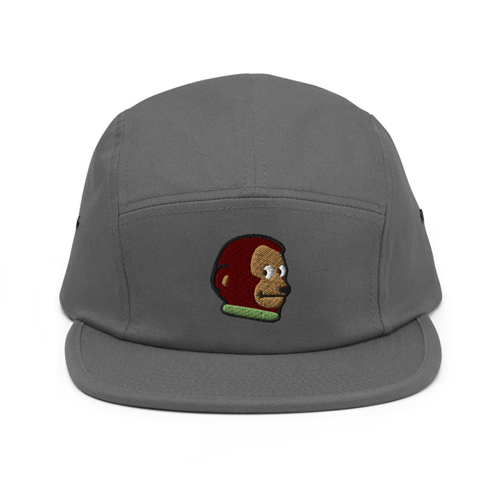 Awkward Side Eye Monkey 5 Panel Camper Cap