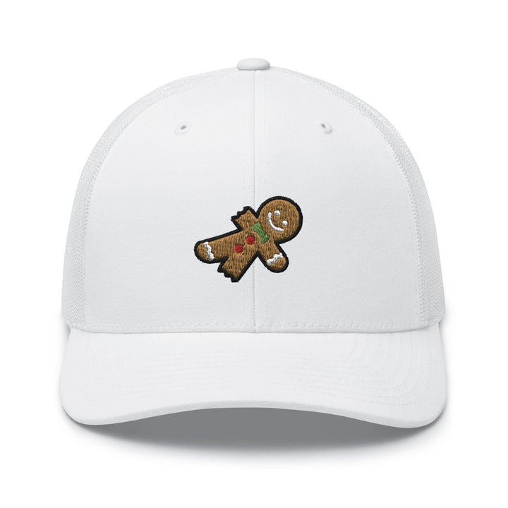 Bitten Gingerbread Man Trucker Cap