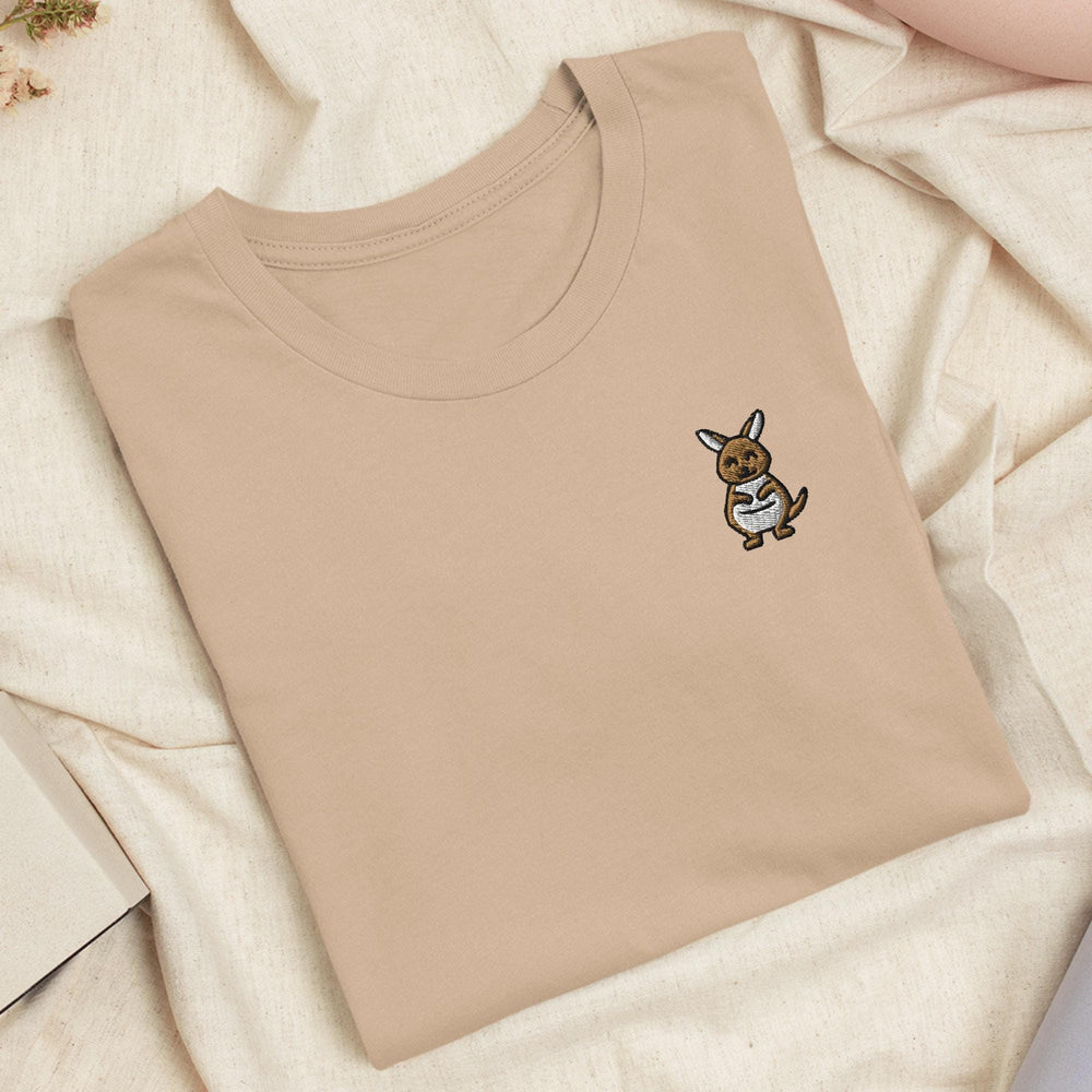 a t - shirt with a picture of a kangaroo on it
