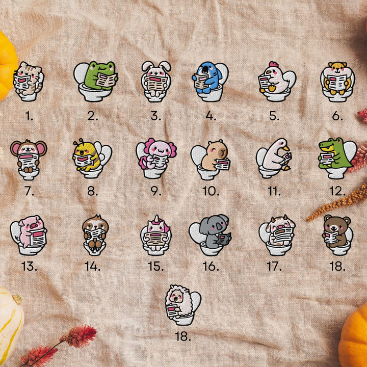 a table cloth with a bunch of cartoon characters on it