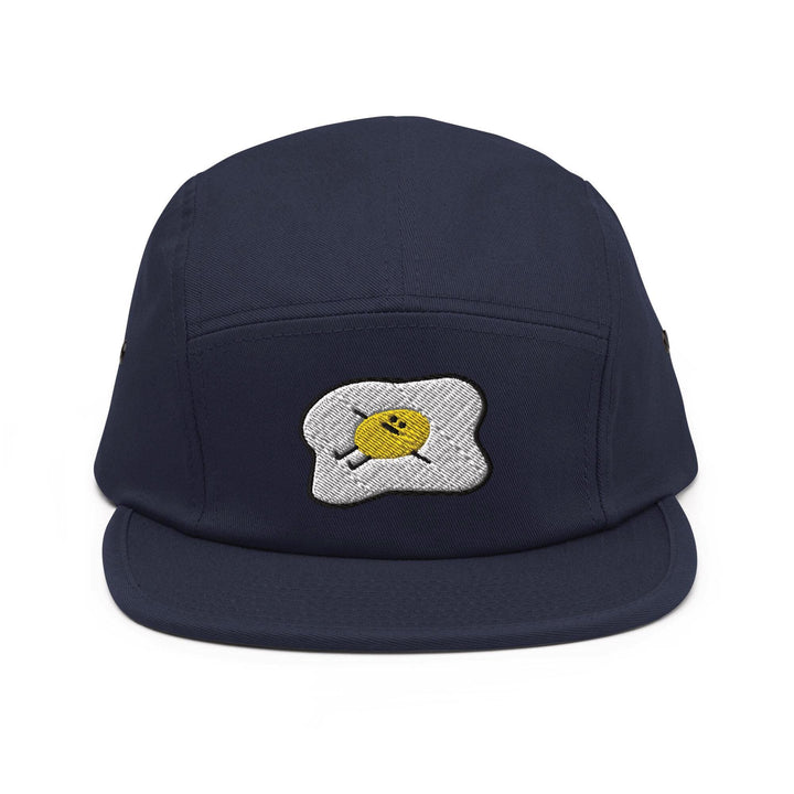 Kawaii Lazy Unmotivated Fried Egg 5 Panel Camper Cap