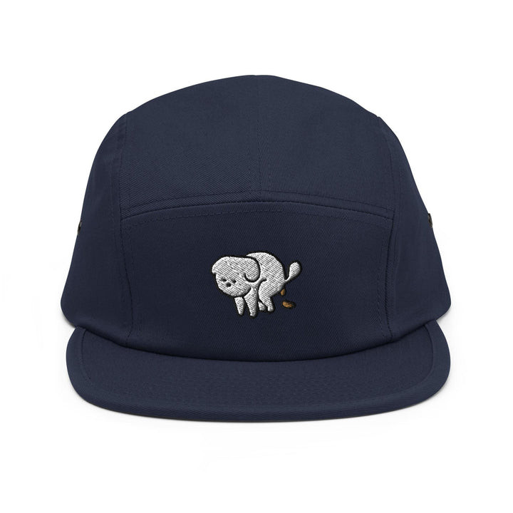 Pooping Dog Leo 5 Panel Camper Cap
