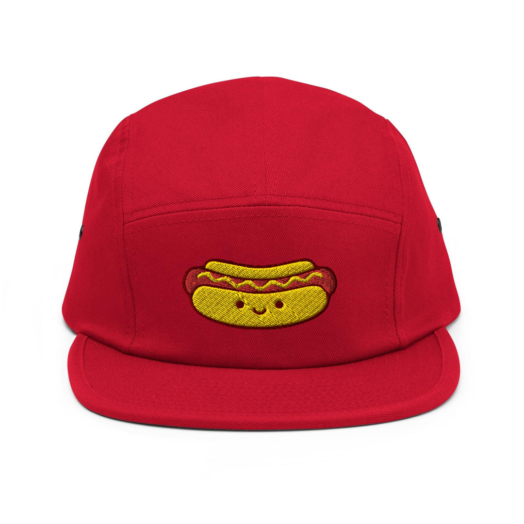 Cute Hot Dog 5 Panel Camper Cap