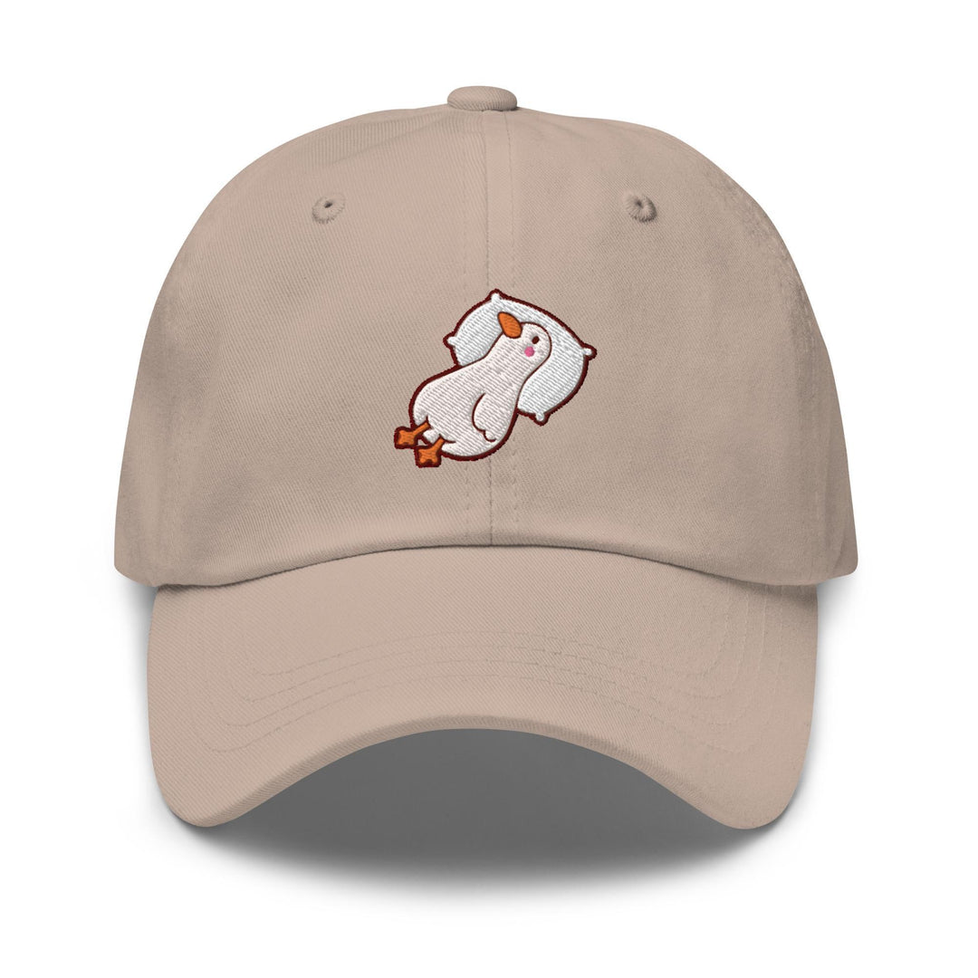 a baseball cap with a bear on it