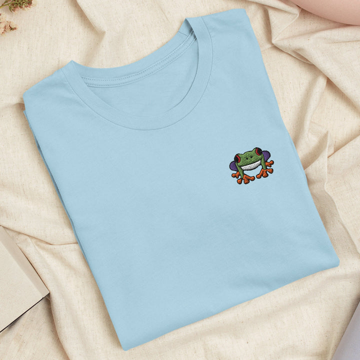 Red Eyed Tree Frog Embroidered T-shirt