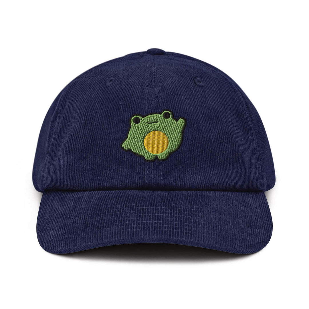 Chonky Cartoon Frog Corduroy Cap