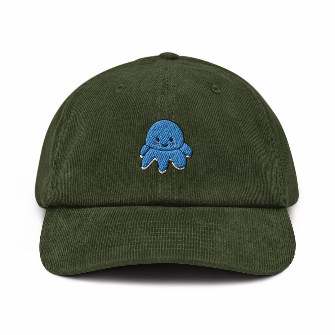 Smiling Plush Octopus Corduroy Cap