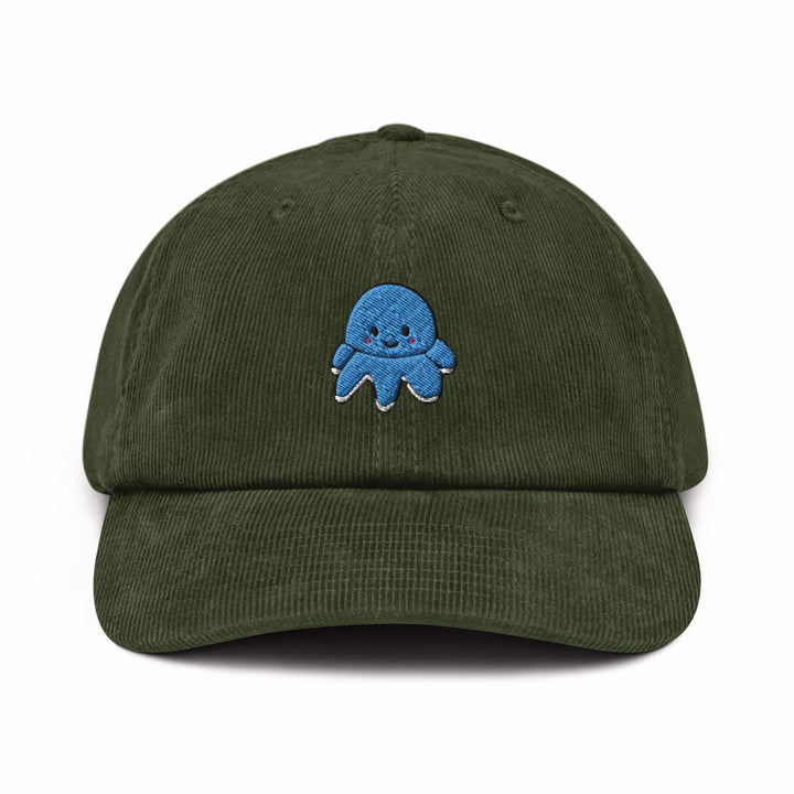 Smiling Plush Octopus Corduroy Cap