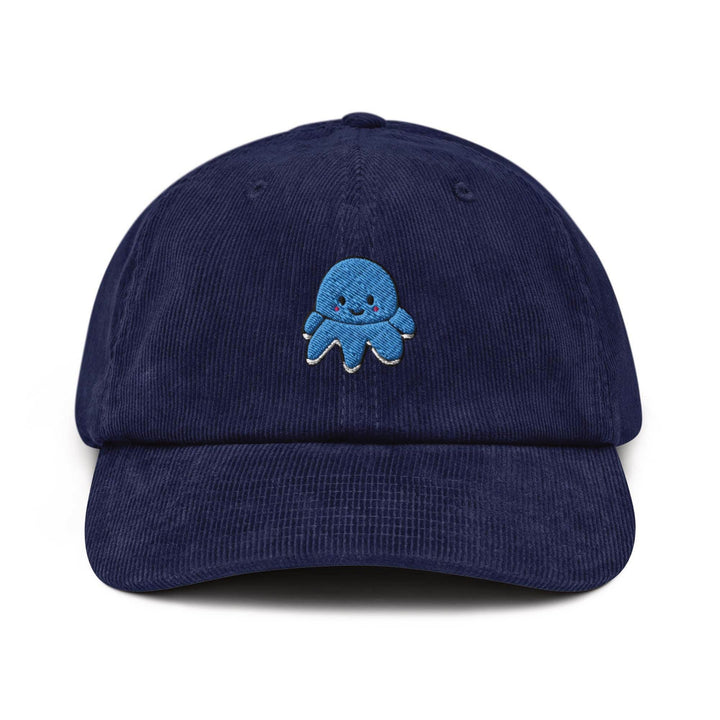 Smiling Plush Octopus Corduroy Cap