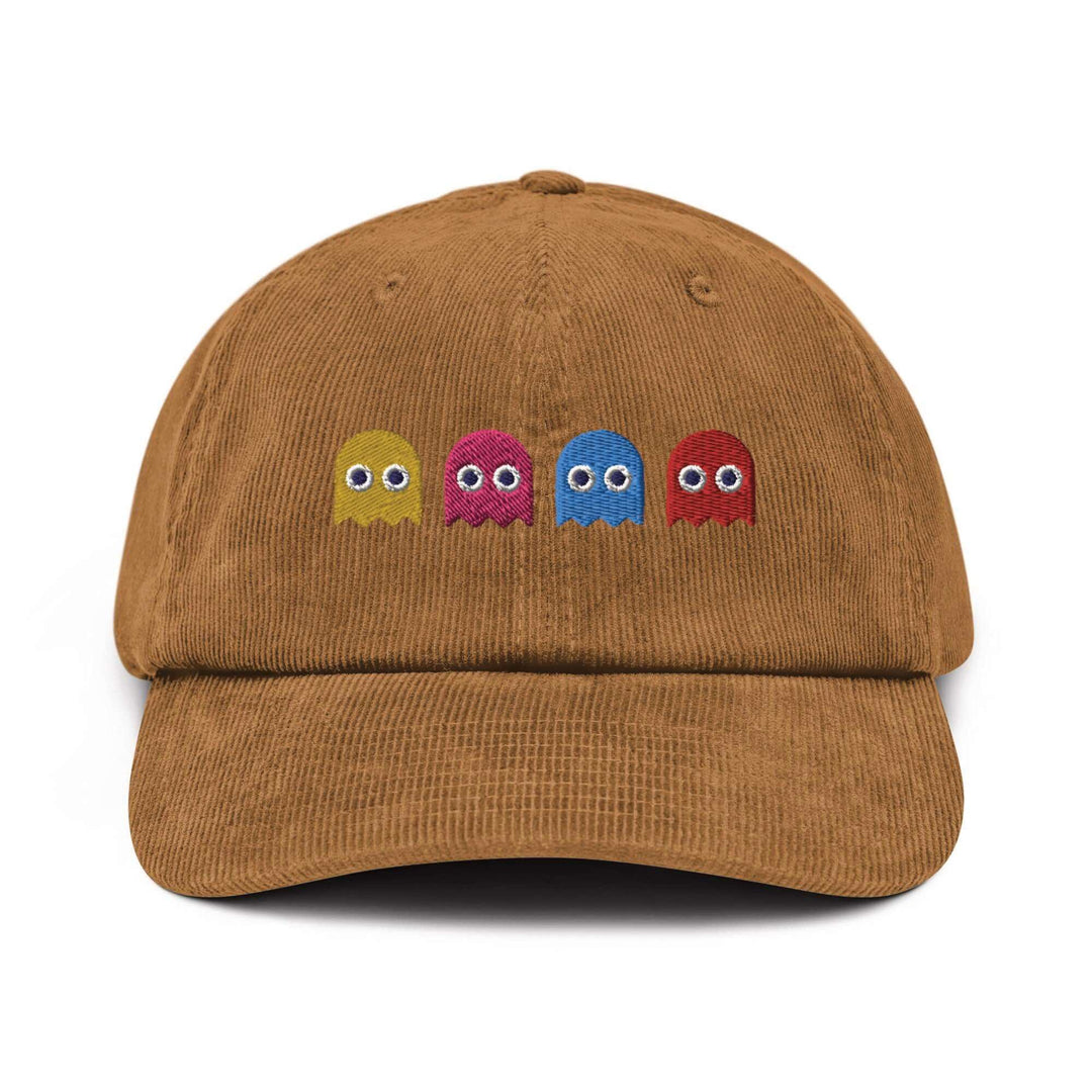 Colorful Retro Arcade Game Ghost Corduroy Cap