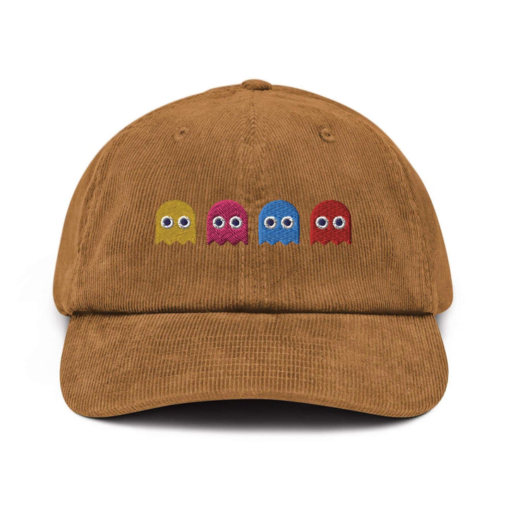 Colorful Retro Arcade Game Ghost Corduroy Cap