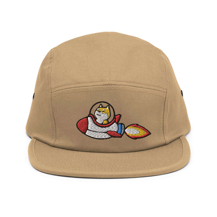 Rocket Shiba Inu 5 Panel Camper Cap