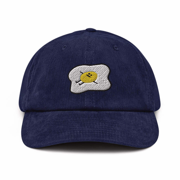 Kawaii Lazy Unmotivated Fried Egg Corduroy Cap