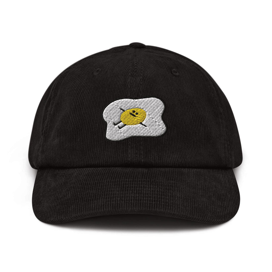 Kawaii Lazy Unmotivated Fried Egg Corduroy Cap