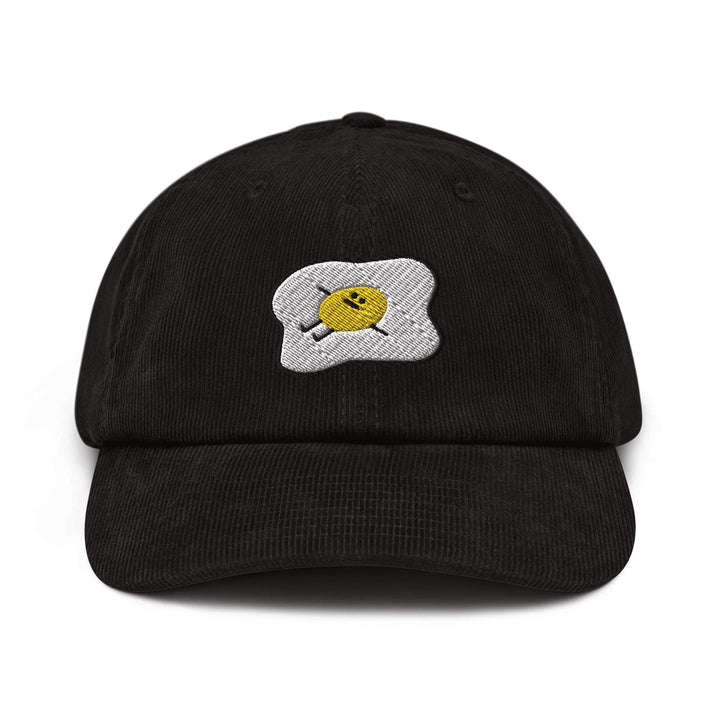 Kawaii Lazy Unmotivated Fried Egg Corduroy Cap