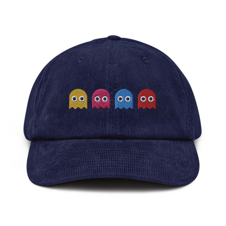 Colorful Retro Arcade Game Ghost Corduroy Cap