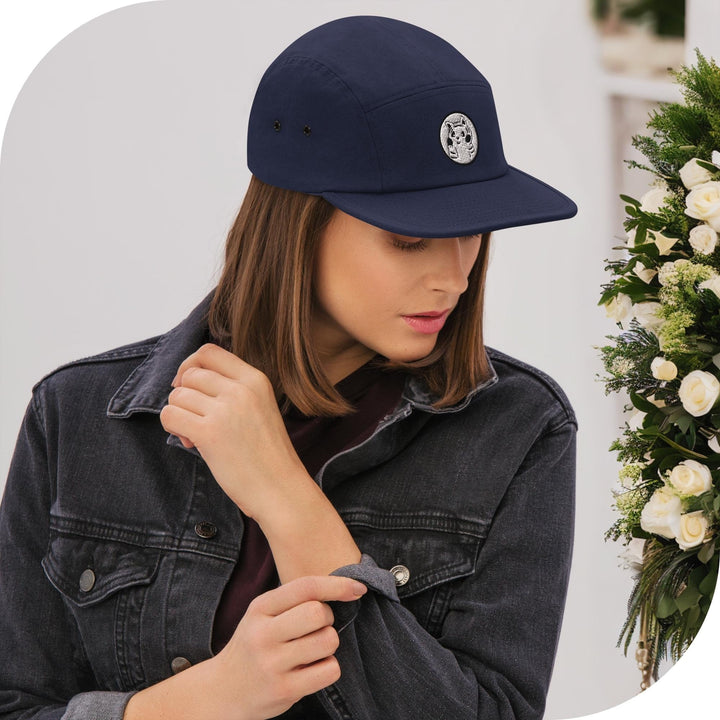 Kingfisher Bird 5 Panel Camper Cap