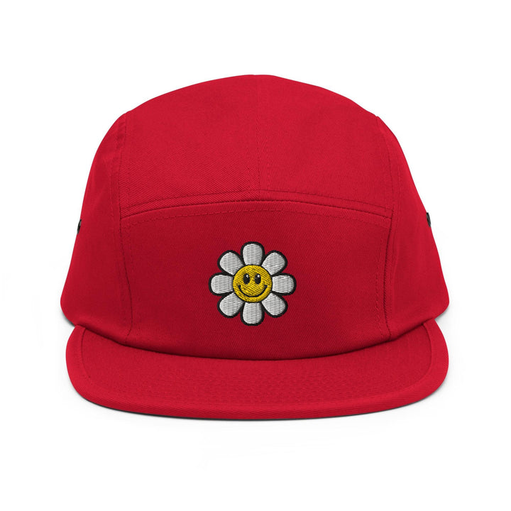 Smiley Flower 5 Panel Camper Cap