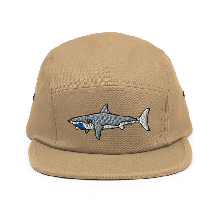 Great White Shark 5 Panel Camper Cap