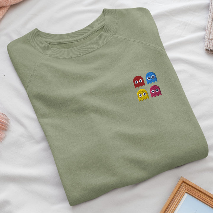Colorful Retro Arcade Game Ghost Sweatshirt