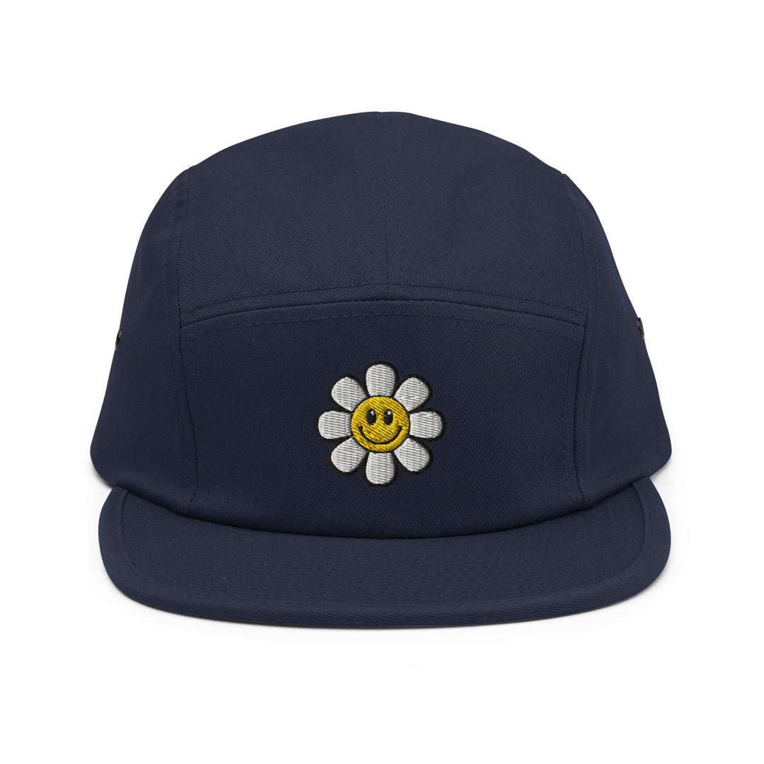 Smiley Flower 5 Panel Camper Cap
