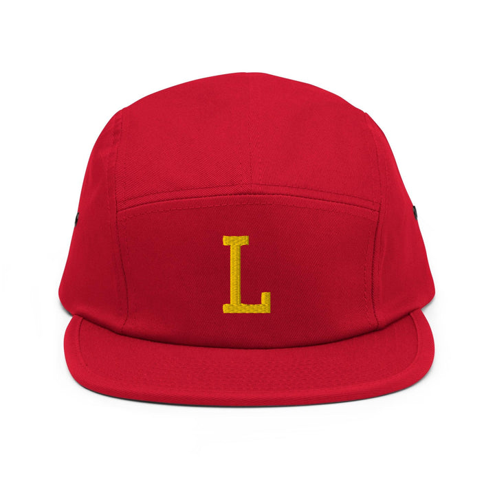 Custom College Letter 5 Panel Camper Cap