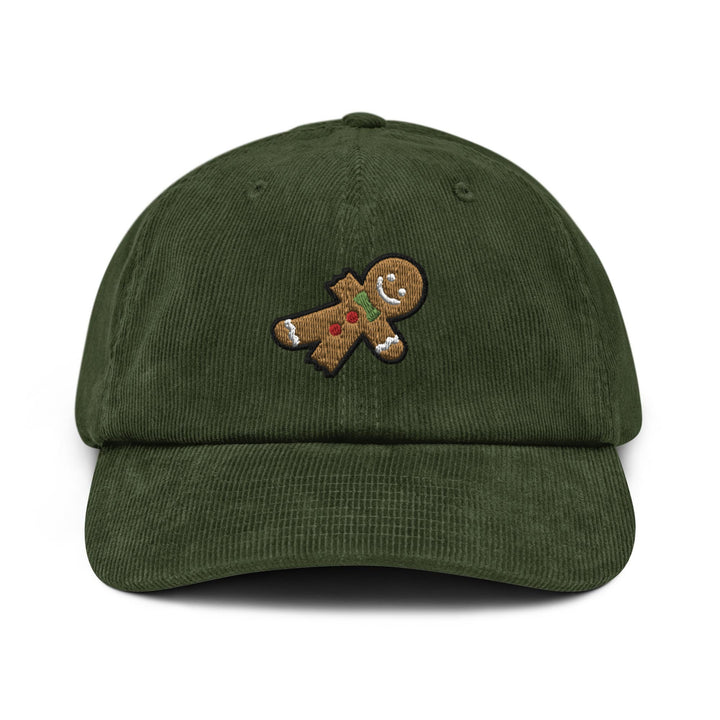 Bitten Gingerbread Man Corduroy Cap