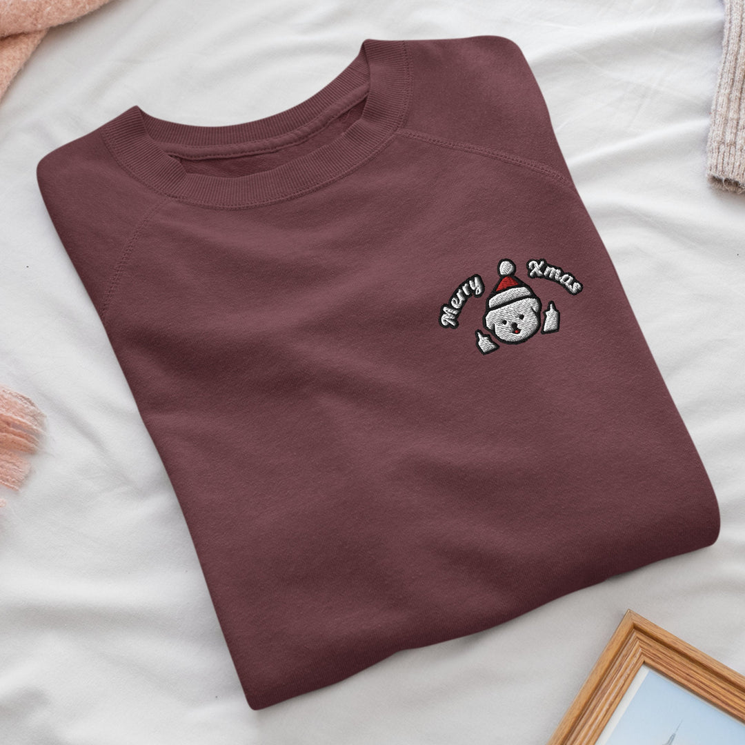 Merry Xmas Rude Dog Leo Sweatshirt