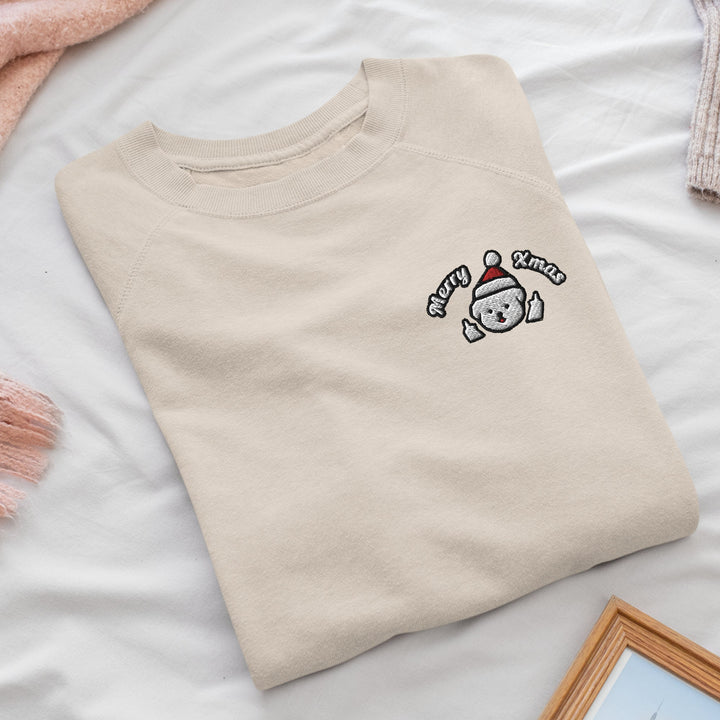Merry Xmas Rude Dog Leo Sweatshirt