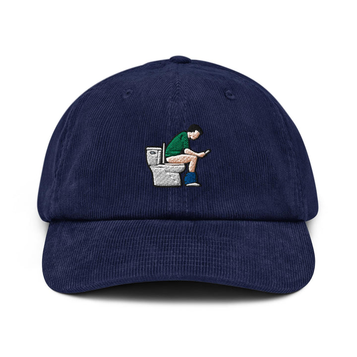 Man on Toilet Corduroy Cap