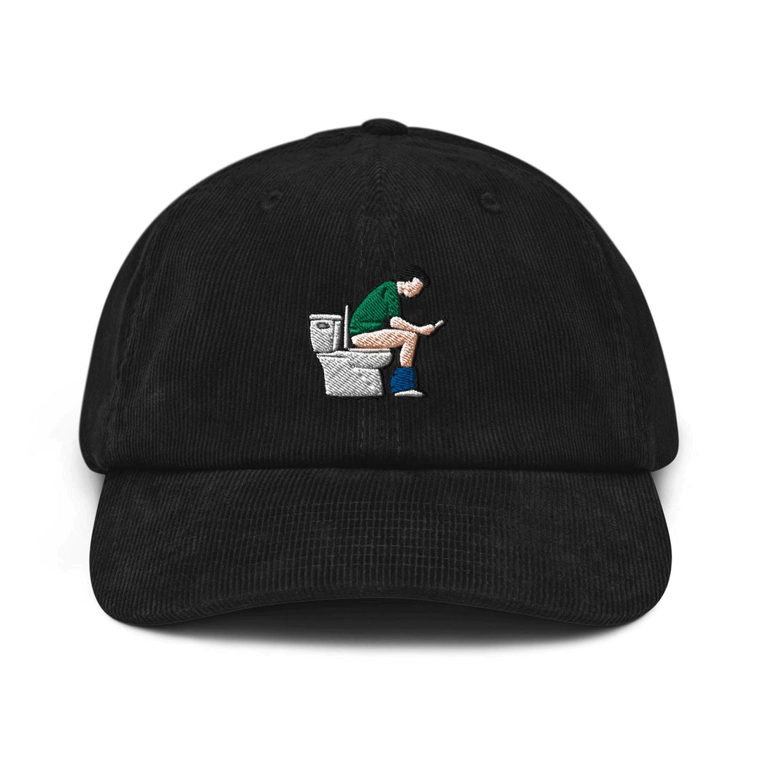 Man on Toilet Corduroy Cap